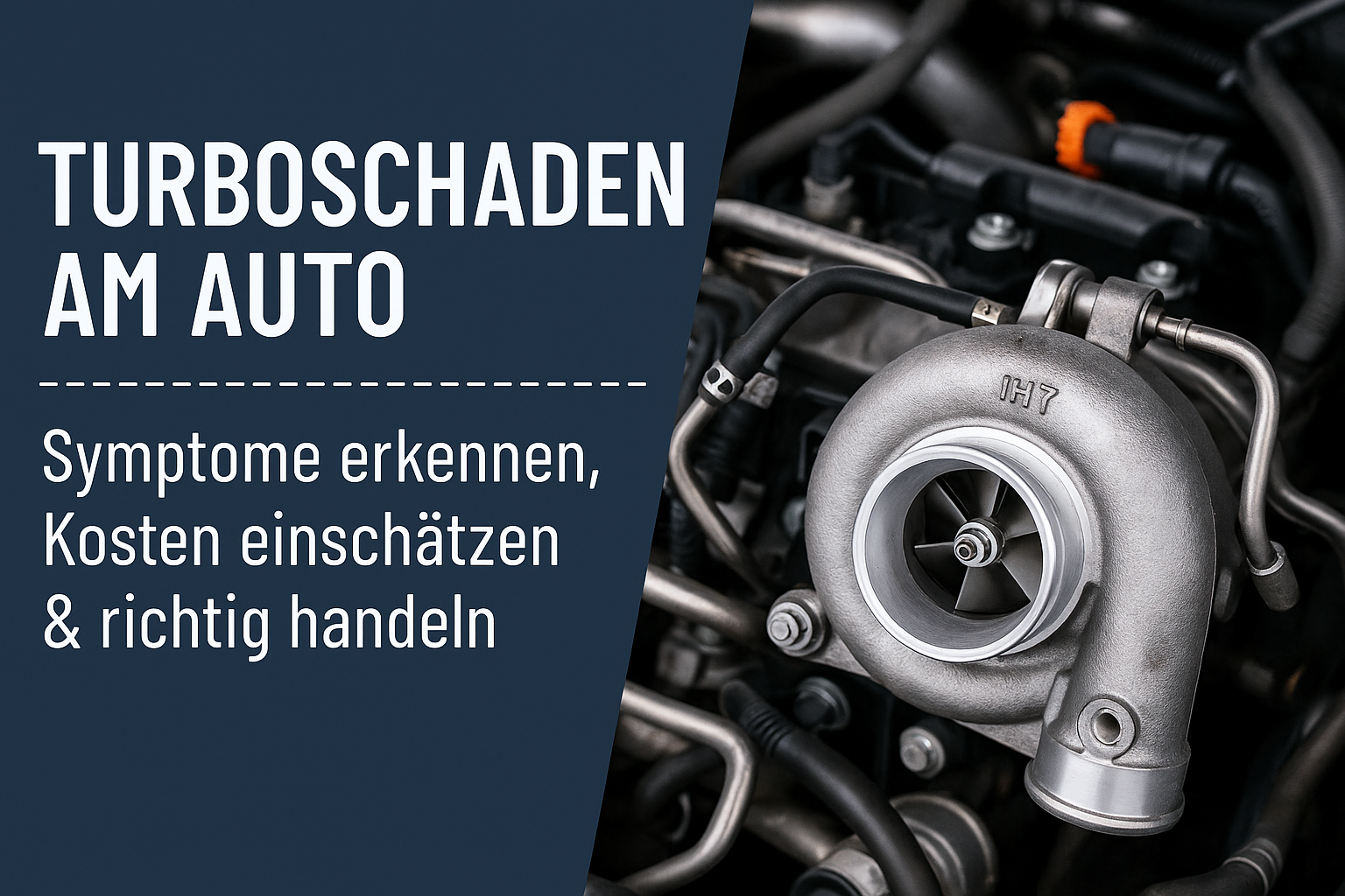 Turboschaden am Auto: Defekter Turbolader im Motorraum – Symptome erkennen, Kosten einschätzen und richtig handeln.