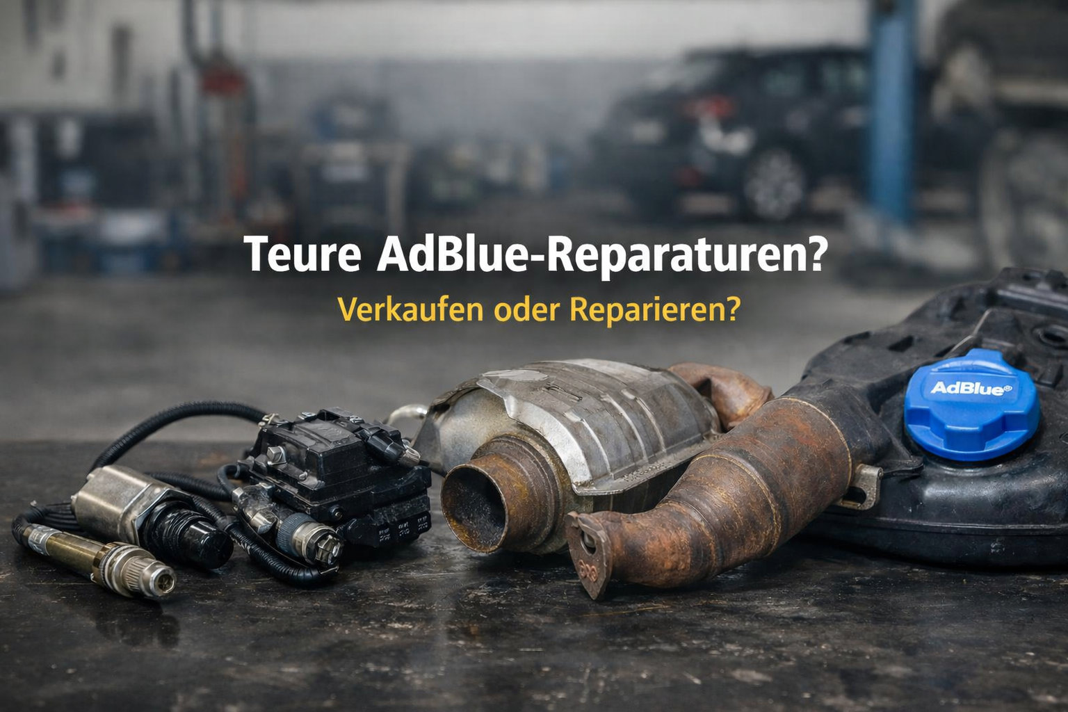AdBlue-System-Komponenten eines Dieselautos – teure Reparatur oder Fahrzeug verkaufen