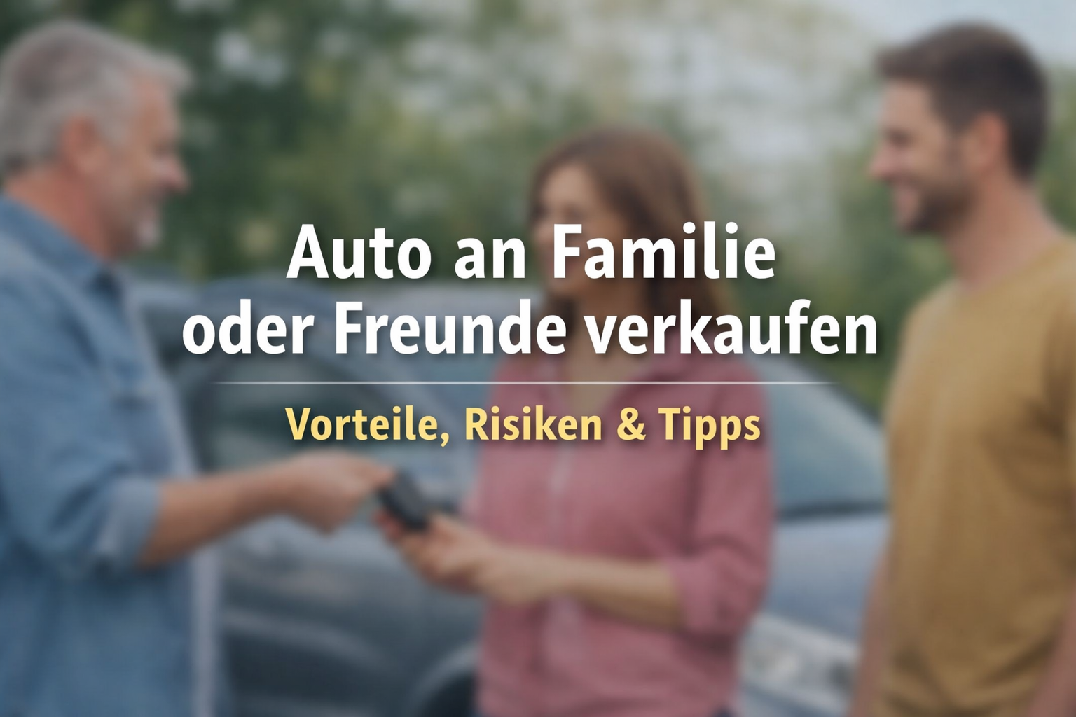 Auto an Familie oder Freunde verkaufen. Schlüsselübergabe beim privaten Autoverkauf