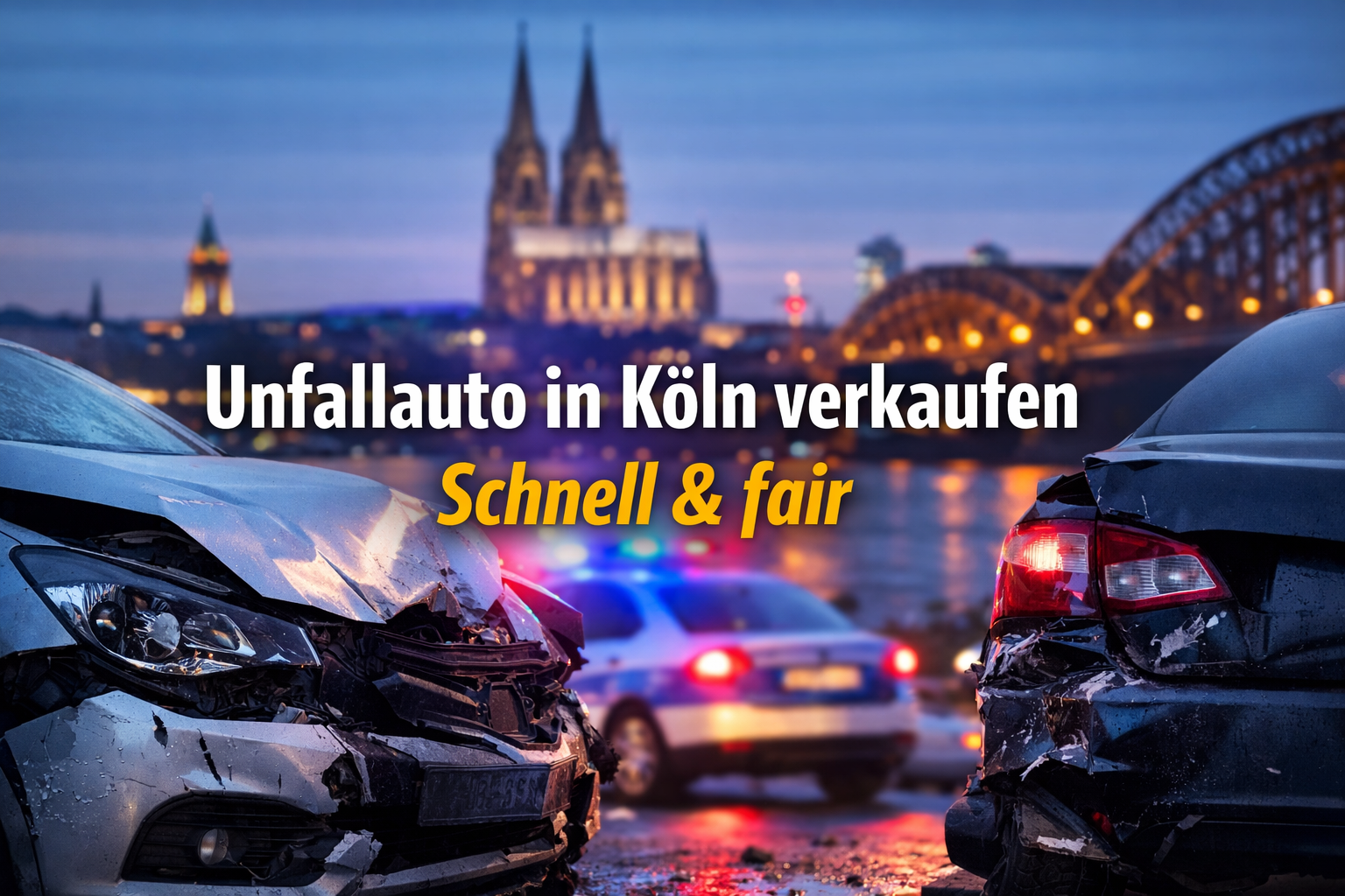 Unfallauto in Köln verkaufen. Beschädigte Fahrzeuge nach Unfall mit Autoankauf Service