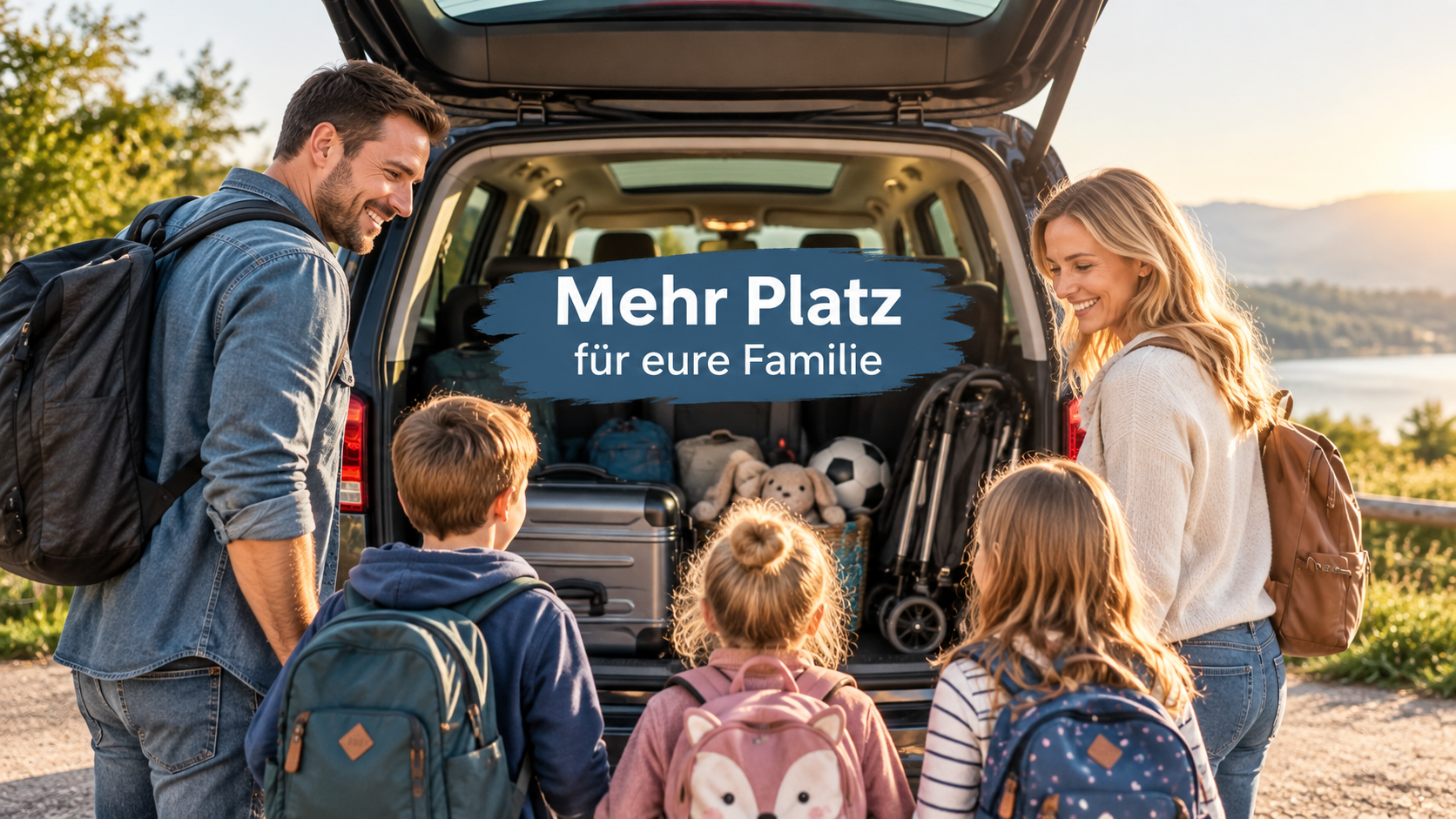 Familienauto für 3 Kinder mit viel Platz für Familie, Gepäck und Kinderwagen