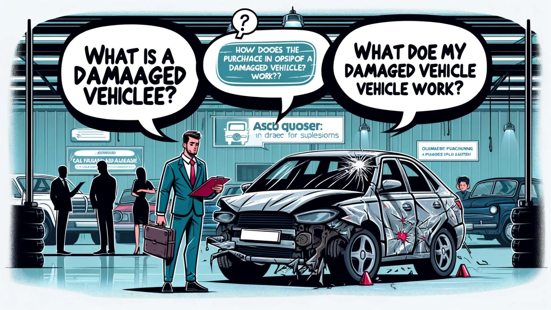 Das Bild repräsentiert eine Illustration der FAQ Kategorie Auto Unfallschaden verkaufen