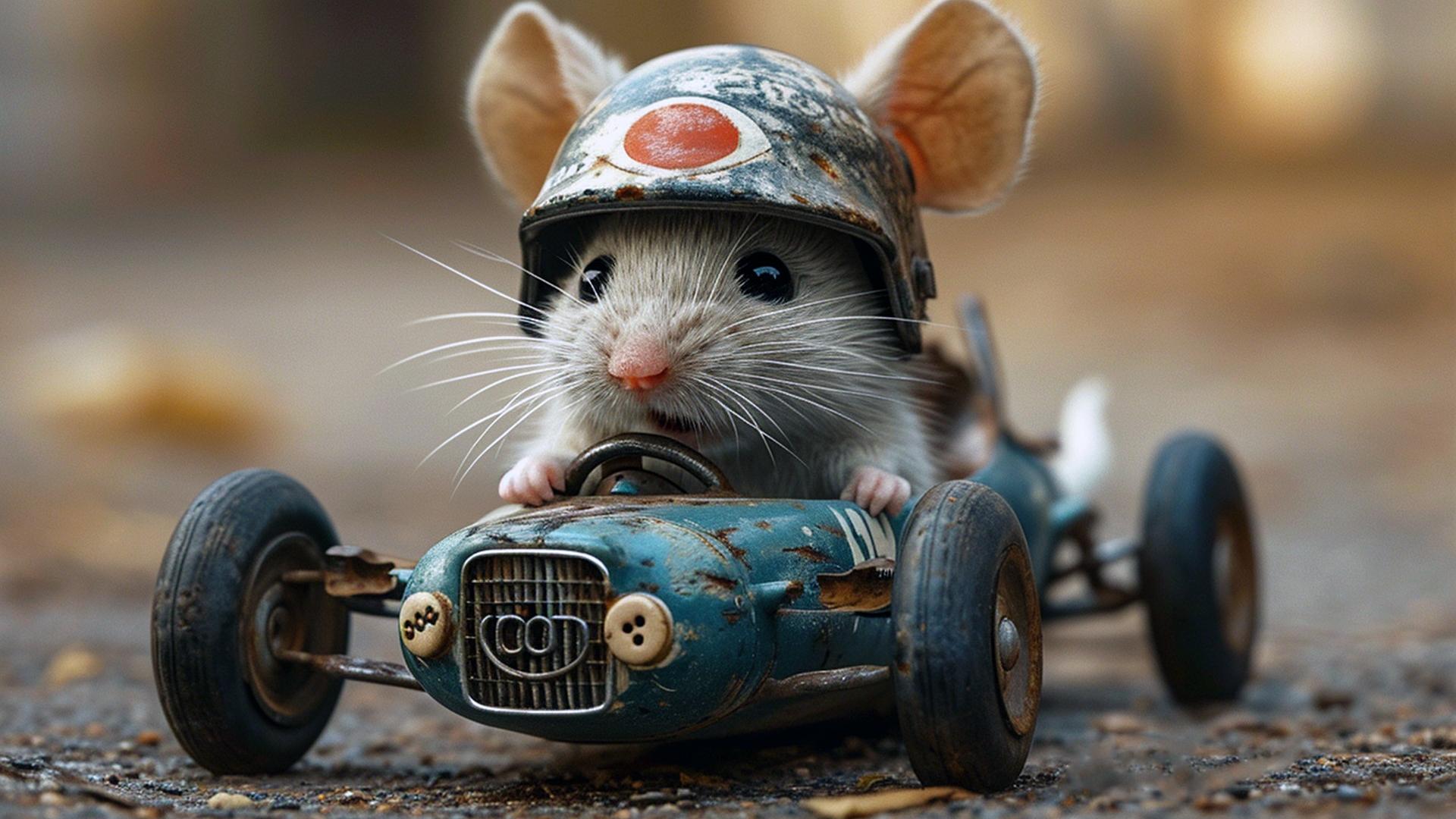 Mouse_racing-car_car_best-cars_helmet_cute_humor