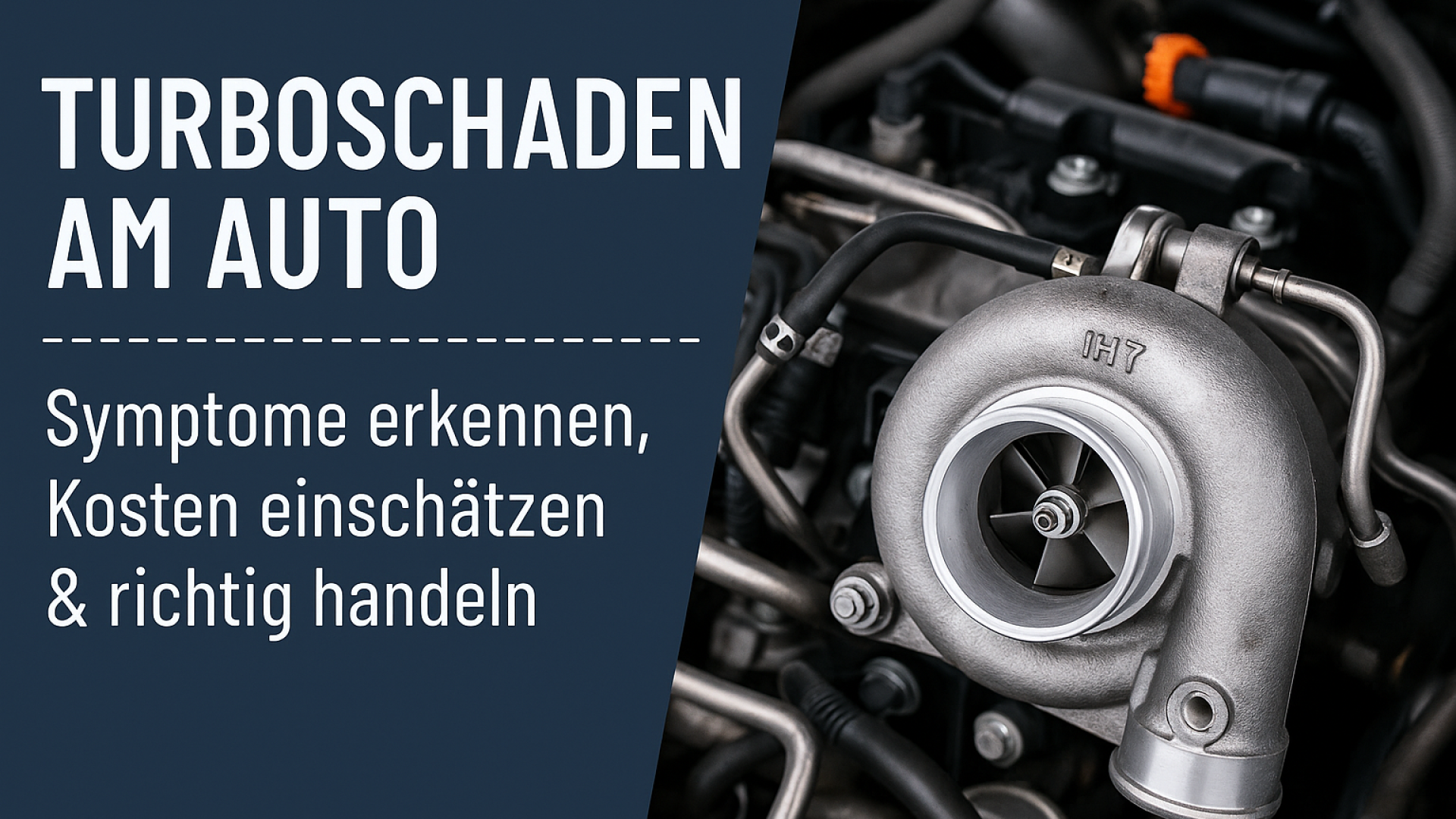 Turboschaden am Auto: Defekter Turbolader im Motorraum – Symptome erkennen, Kosten einschätzen und richtig handeln.