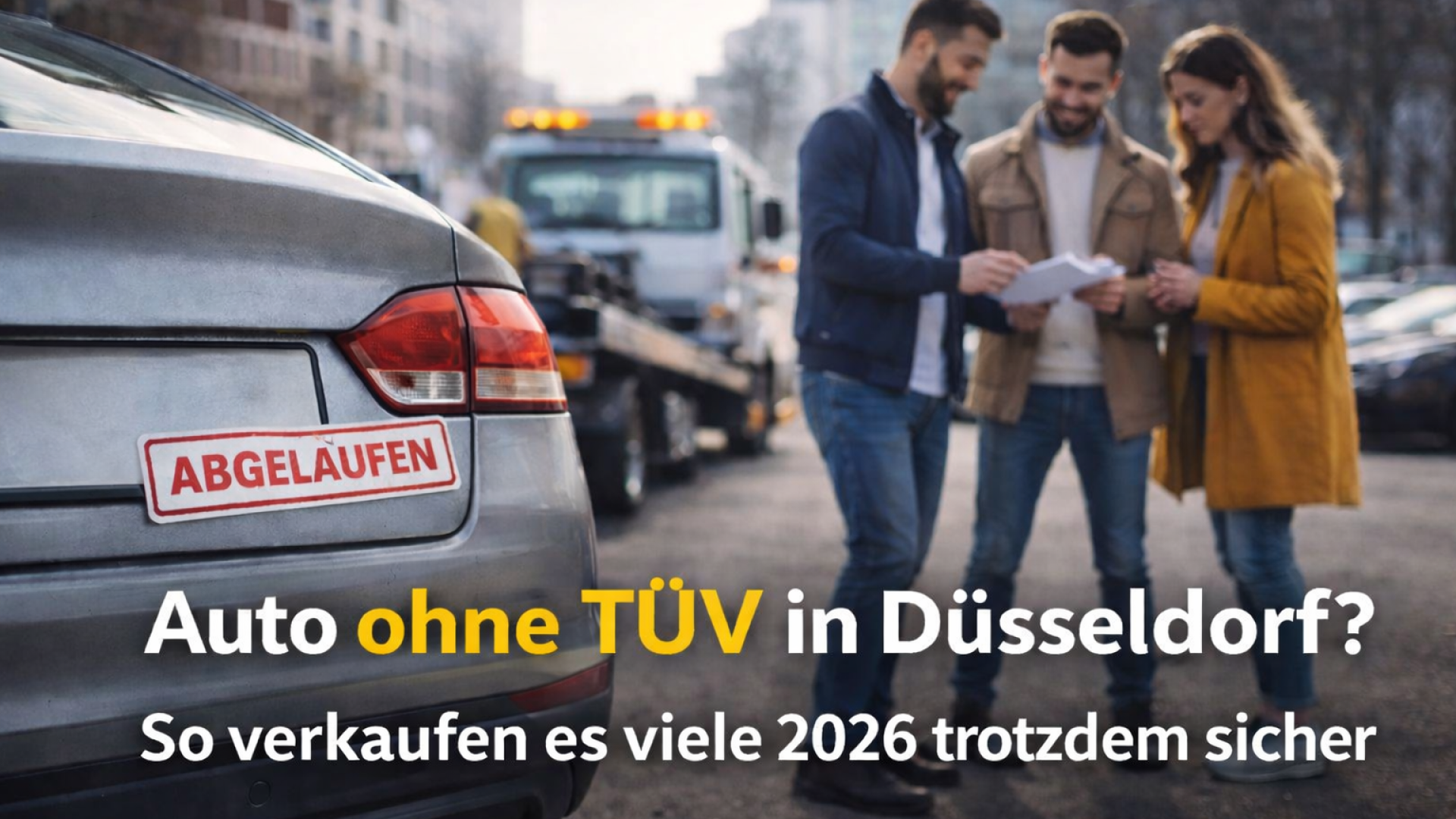 Auto ohne TÜV wird 2026 in Düsseldorf sicher verkauft – Händlerabholung statt riskantem Privatverkauf.