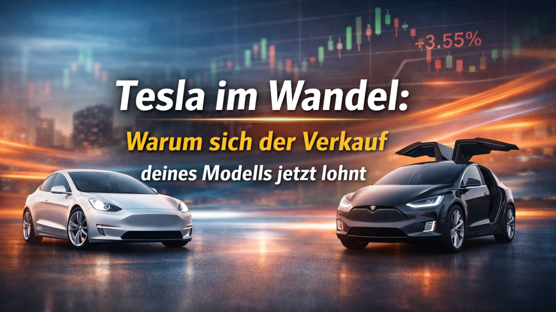 Symbolbild zum Wandel bei Tesla: Gebrauchte Tesla-Modelle im Fokus – warum sich der Verkauf jetzt lohnen kann.