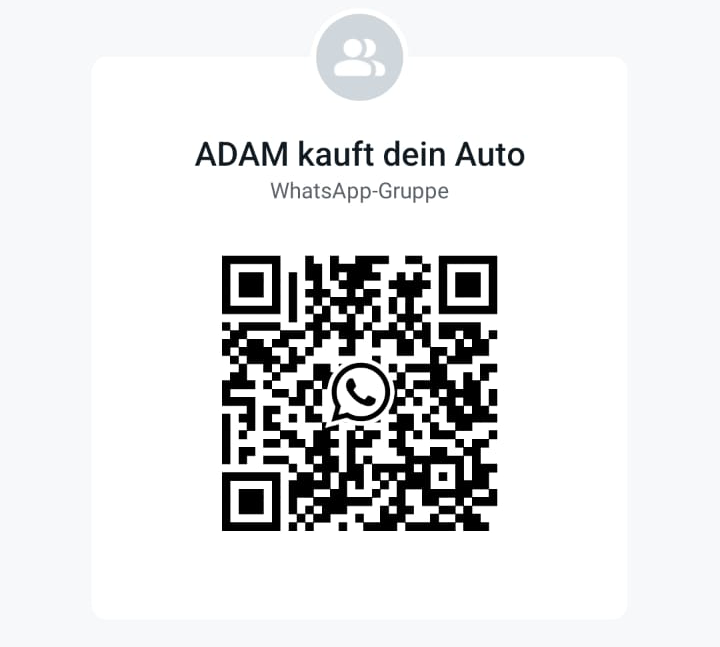 QR Code Autoankauf ADAM Whatsapp Gruppe