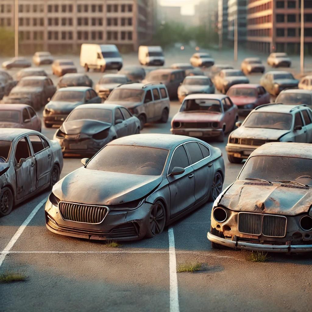 defekte-autos-auf-dem-parkplatz_bochum_autoankauf-bochum_schrottautos_autos-ohne-tuev_fahrzeuge