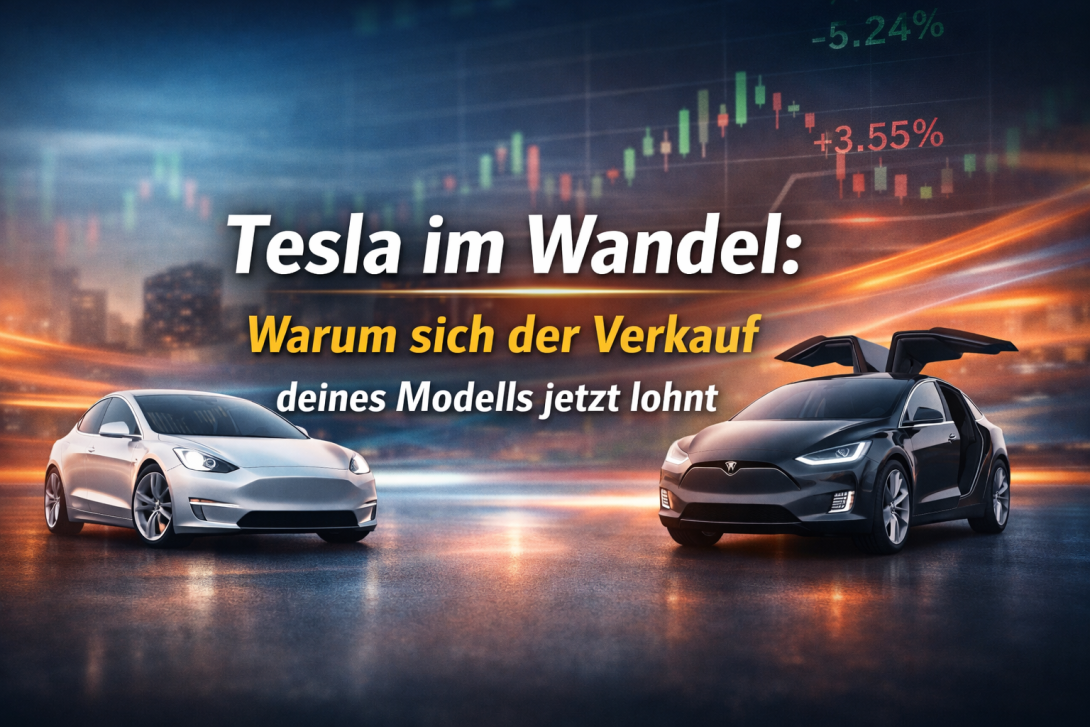 Symbolbild zum Wandel bei Tesla: Gebrauchte Tesla-Modelle im Fokus – warum sich der Verkauf jetzt lohnen kann.